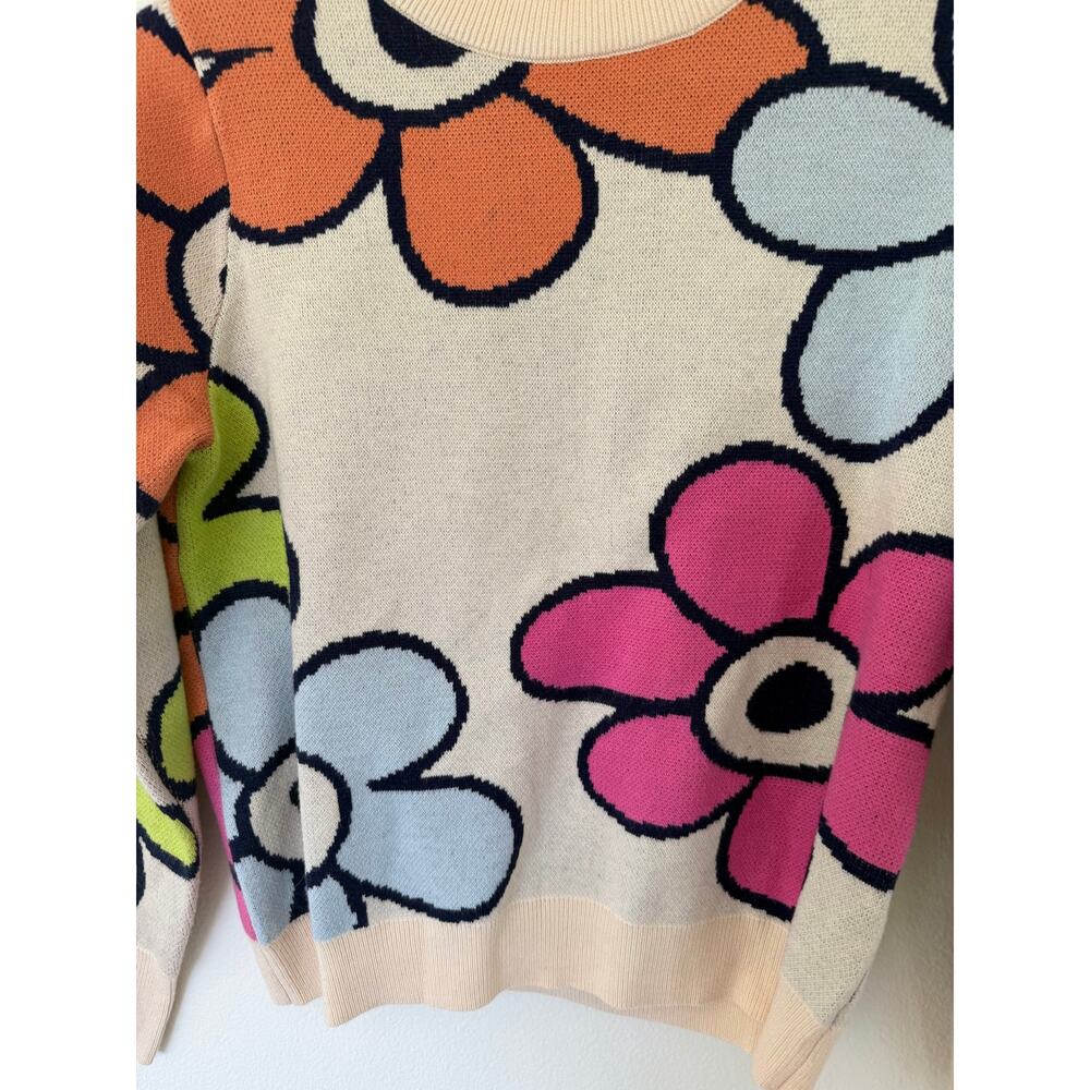 THML Floral Multi-Color Retro Sweater Size XS - Picture 5 of 9